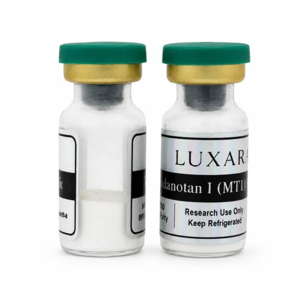 Luxara Labs Melanotan 1 peptide vial on white background