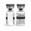 Two Luxara Labs Pinealon 10mg research peptide vials with grey caps on a white background